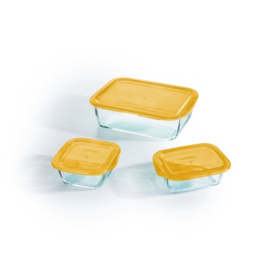 Set de 3 boîtes orange Keep'n Box Luminarc Set de 3 boîtes orange Keep'n Box Luminarc