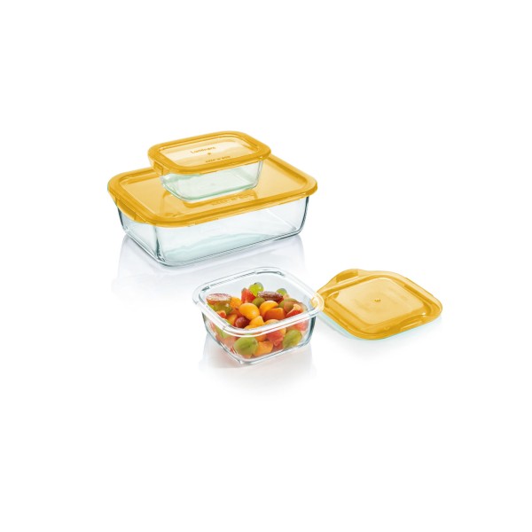 Set de 3 boîtes orange Keep'n Box Luminarc