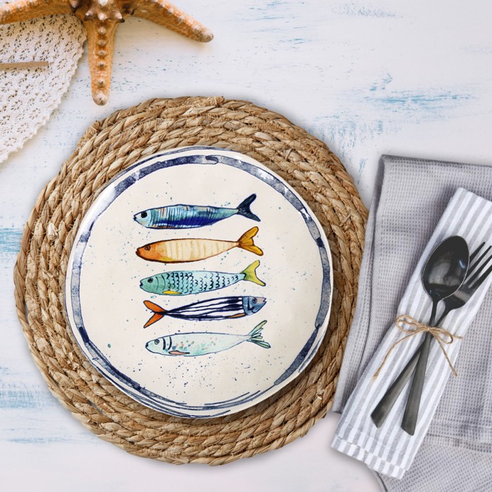 Assiette plate 26cm Peixe La Mediterranea