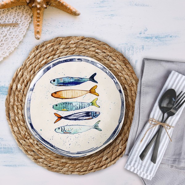 Assiette plate 26cm Peixe La Mediterranea