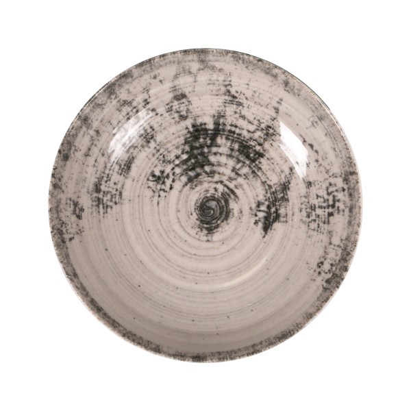 Assiette creuse 23cm Aspe Gris La Mediterranea