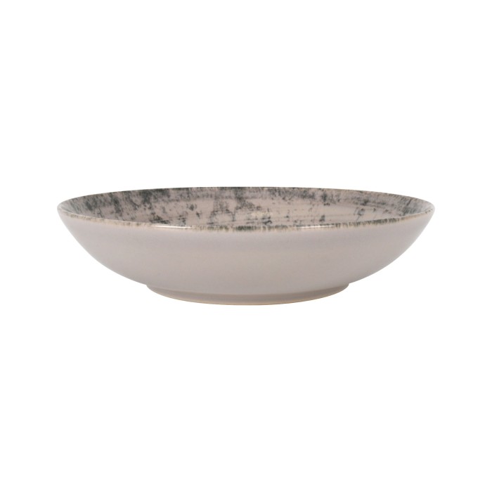 Assiette creuse 23cm Aspe Gris La Mediterranea