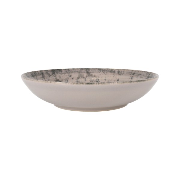 Assiette creuse 23cm Aspe Gris La Mediterranea