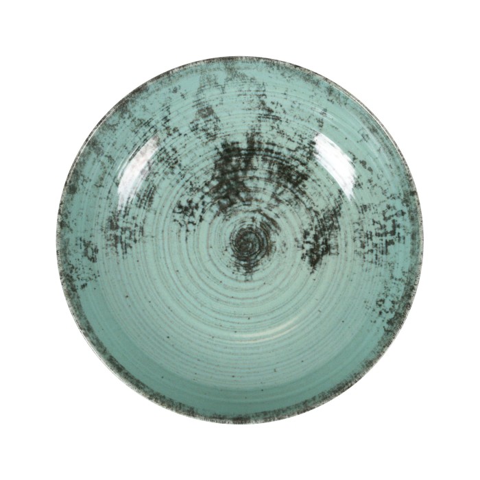 Assiette creuse 23cm Aspe Turquoise La Mediterranea