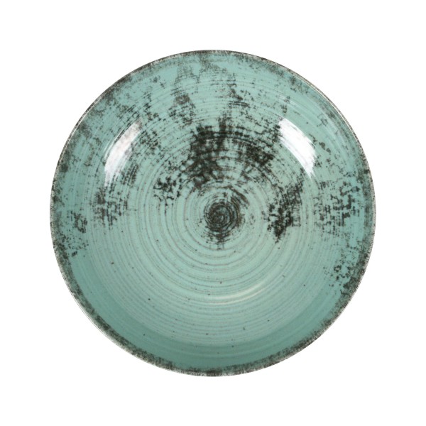 Assiette creuse 23cm Aspe Turquoise La Mediterranea