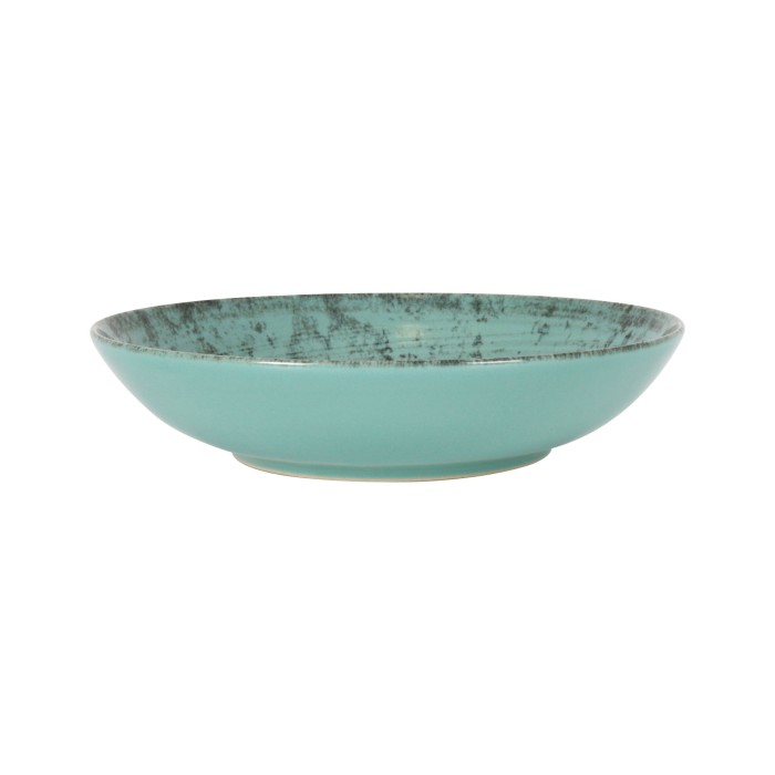 Assiette creuse 23cm Aspe Turquoise La Mediterranea
