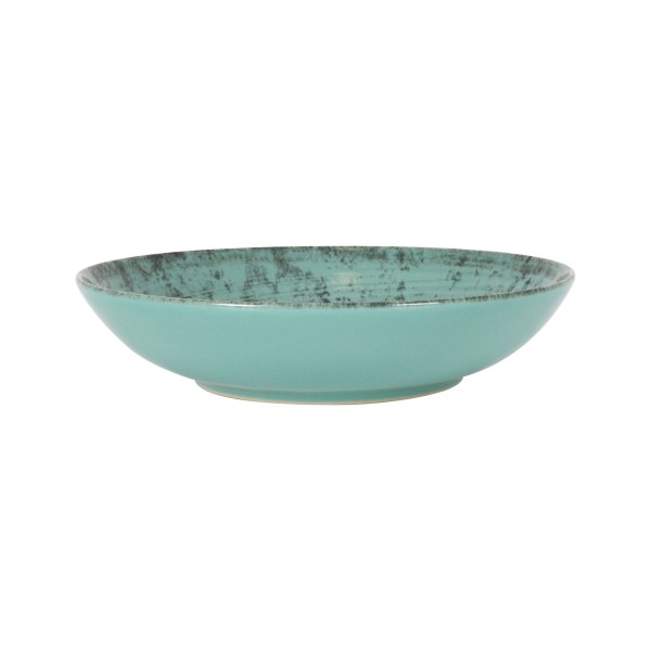 Assiette creuse 23cm Aspe Turquoise La Mediterranea