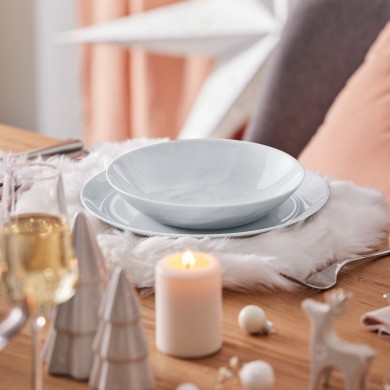 Assiette creuse 20cm Diwali Granit Marbre Assiette creuse 20cm Diwali Granit Marbre