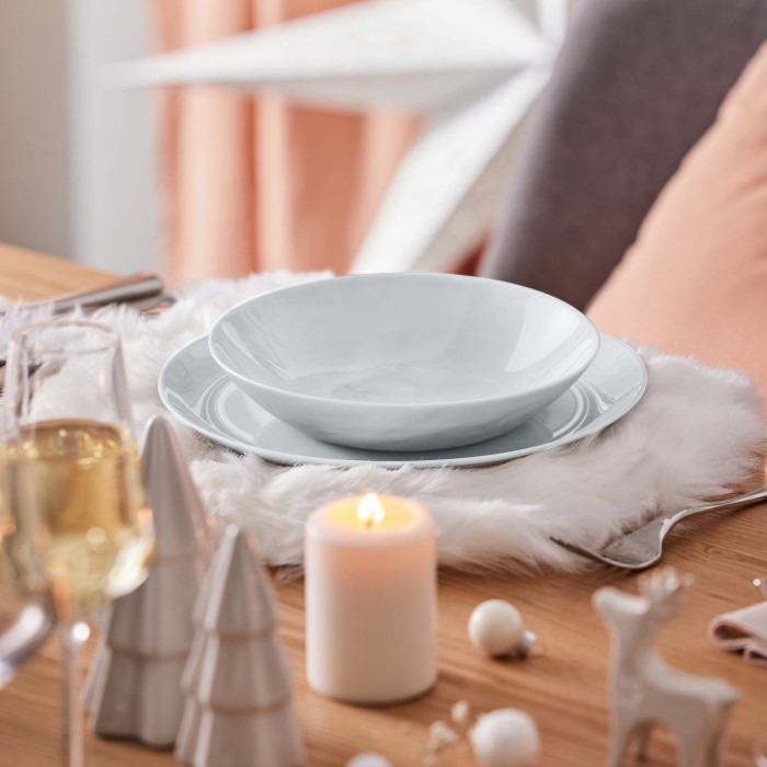 Assiette creuse 20cm Diwali Granit Marbre Luminarc