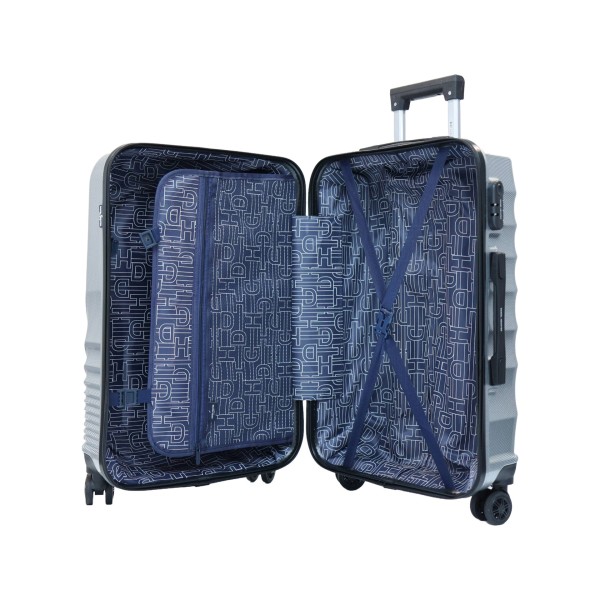 Valise taille cabine 41x60x25cm silver en polycarbonate DANIEL HECHTER