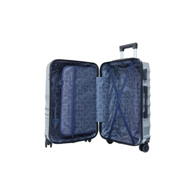 Valise taille cabine 34x48x21cm silver en polycarbonate DANIEL HECHTER