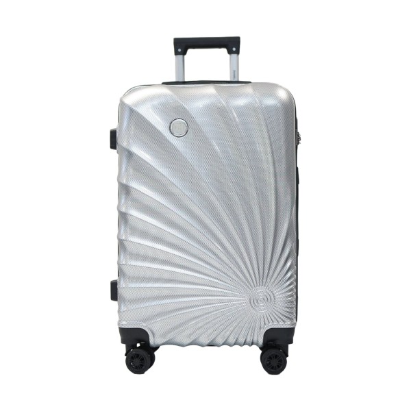 Valise taille cabine 48x70x29cm silver en polycarbonate DANIEL HECHTER