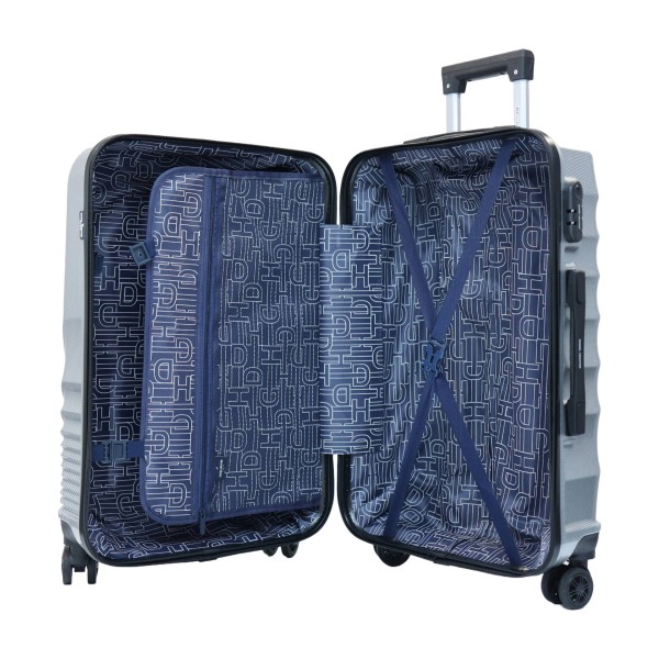 Valise taille cabine 48x70x29cm silver en polycarbonate DANIEL HECHTER