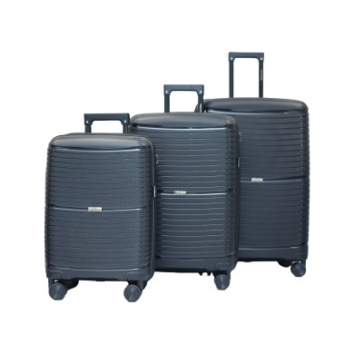 Set de 3 valises 36, 66 et 102L black Monaco DANIEL HECHTER