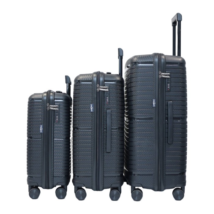 Set de 3 valises 36, 66 et 102L black Monaco DANIEL HECHTER