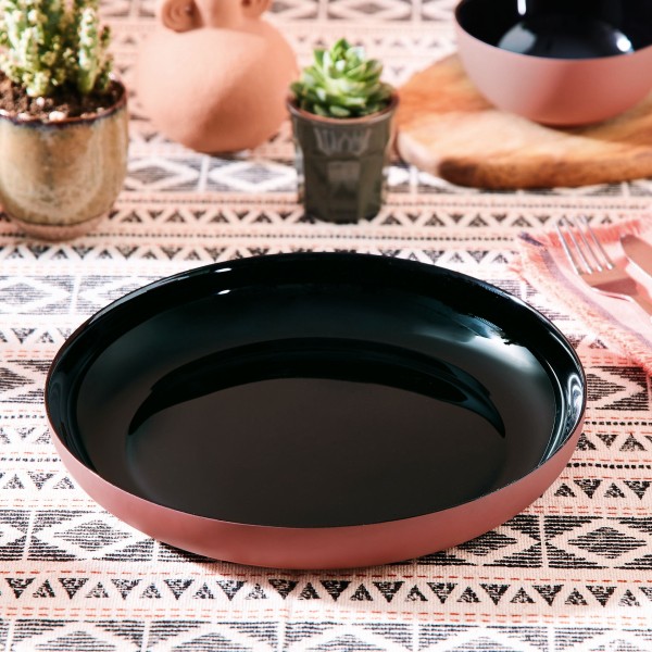 Assiette 25cm Vicky Noir Terracotta Luminarc