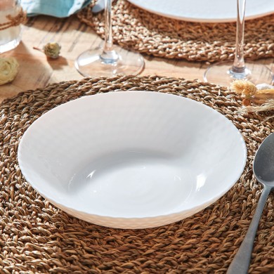 Assiette creuse 20cm Pampille Blanc Assiette creuse 20cm Pampille Blanc