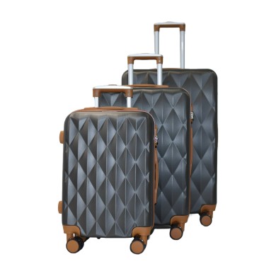 Set de 3 valises 35, 70 et 108L anthracite TR Texier