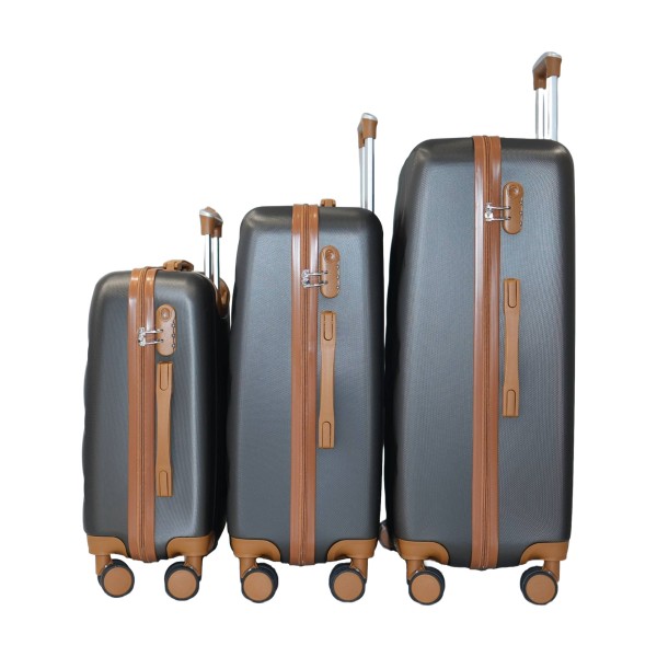 Set de 3 valises 35, 70 et 108L anthracite TR Texier