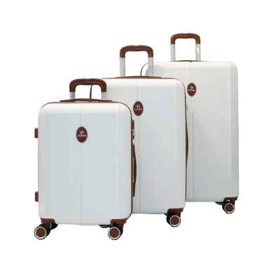 Set de 3 valises 41, 64 et 96L creme TR2 Texier