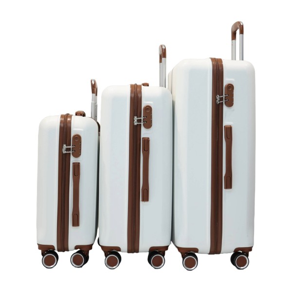 Set de 3 valises 41, 64 et 96L creme TR2 Texier