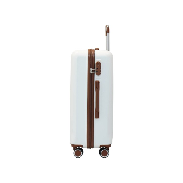 Valise taille moyenne 43,5x26x67cm creme TR2 Texier
