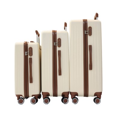 Set de 3 valises 41, 64 et 96L beige TR3 Texier