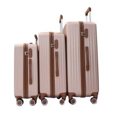 Set de 3 valises 41, 64 et 96L rose gold TR3 Texier