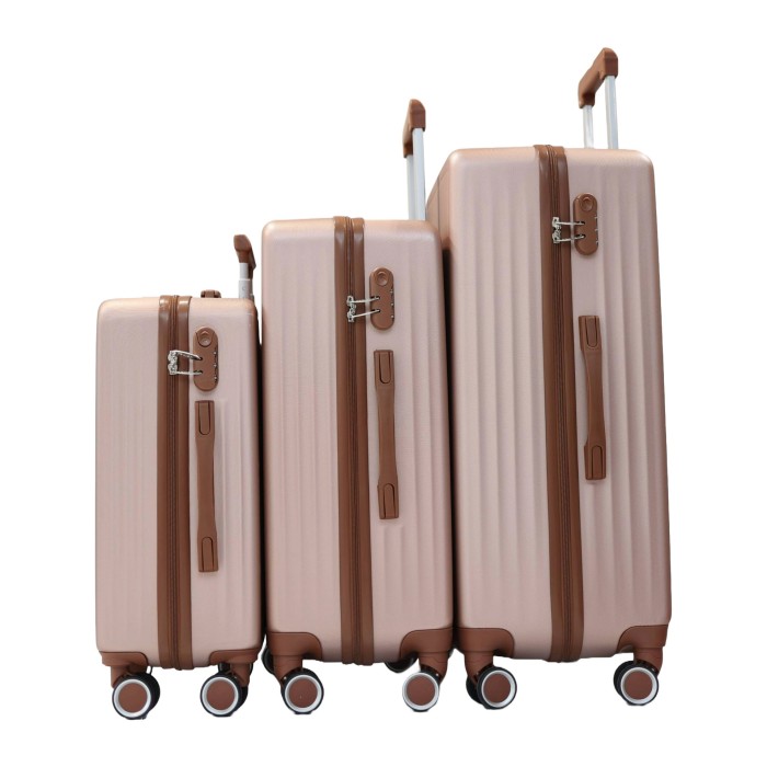 Set de 3 valises 41, 64 et 96L rose gold TR3 Texier