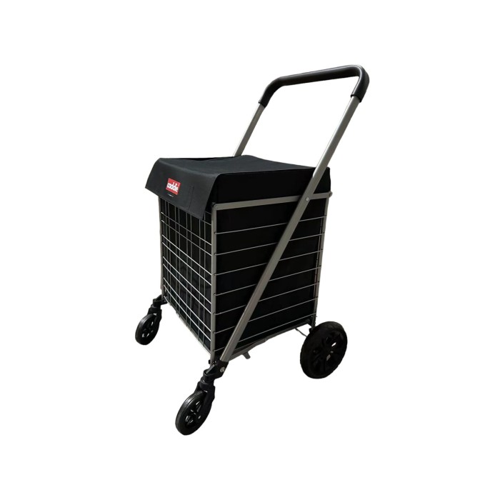 Chariot de course métallique 89L noir Caddie