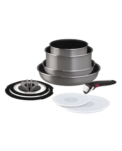 Batterie de cuisine 9 pièces Ingenio Cassis Grey Tefal
