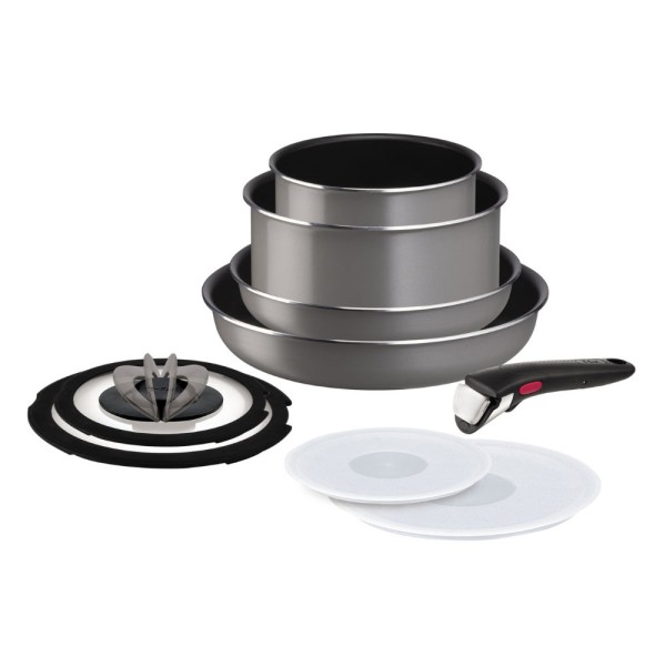 Batterie de cuisine 9 pièces Ingenio Cassis Grey Tefal