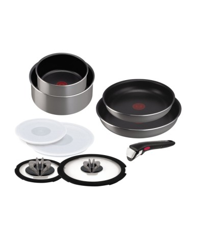 Batterie de cuisine 9 pièces Ingenio Cassis Grey Tefal