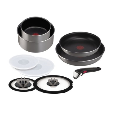 Batterie de cuisine 9 pièces Ingenio Cassis Grey Tefal