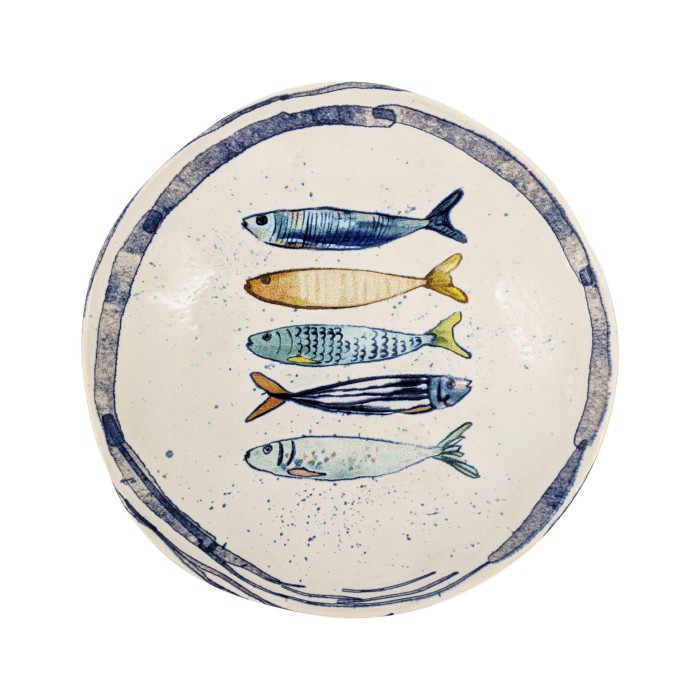 Assiette creuse 21cm Peixe La Mediterranea