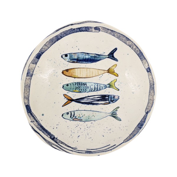 Assiette creuse 21cm Peixe La Mediterranea