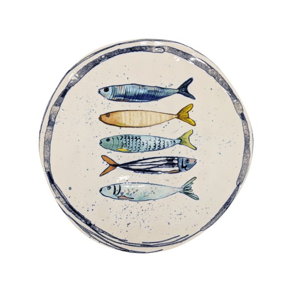 Assiette à dessert 20cm Peixe La Mediterranea