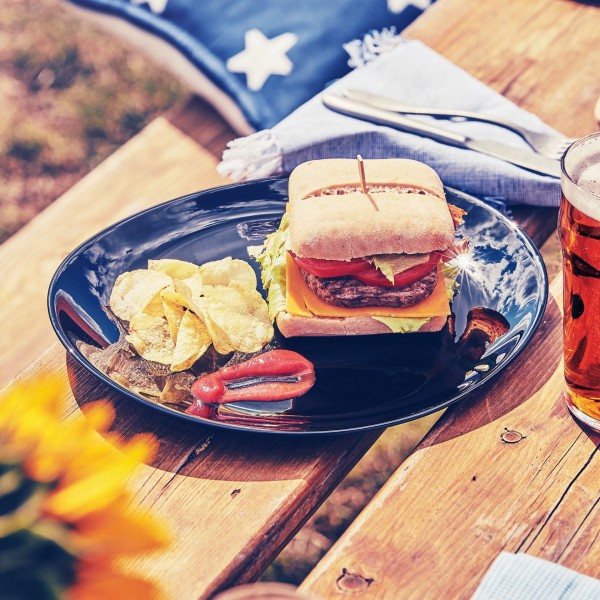Assiette à steak noire 30x26cm Friend's Time Luminarc
