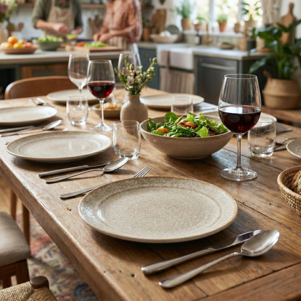 Assiette plate 26cm Calobra Crème La Mediterranea