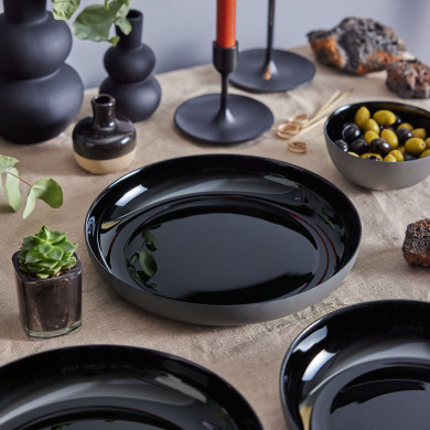 Assiette 25cm Vicky Lava Stone
