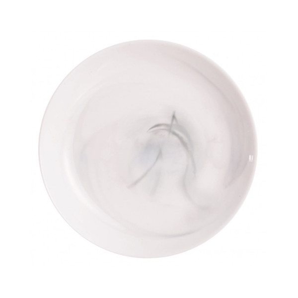 Assiette creuse 20cm Diwali Marbre Blanc
