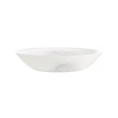 Assiette creuse 20cm Diwali Marbre Blanc