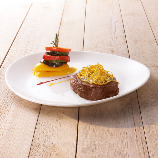 Assiette à steak 30x26cm Evolutions White