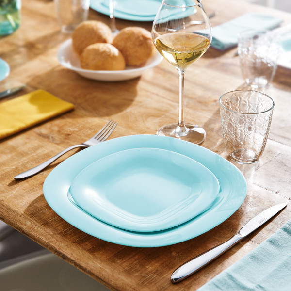 Service de table 18 pièces Carine Light Turquoise