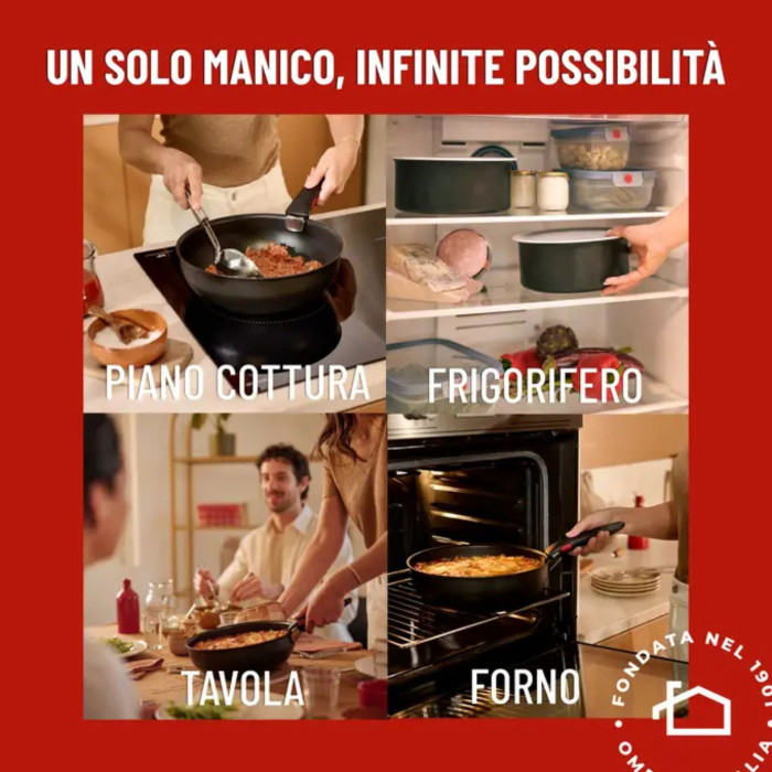 poêle 22cm ingenio mineralis black lagostina