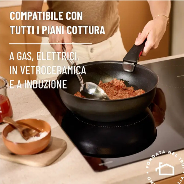 poêle 22cm ingenio mineralis black lagostina