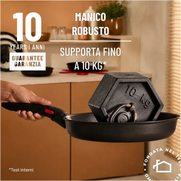 poêle 22cm ingenio mineralis black lagostina