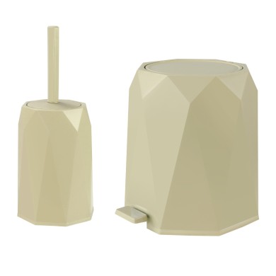 Ensemble Diamant poubelle 5L et brosse WC