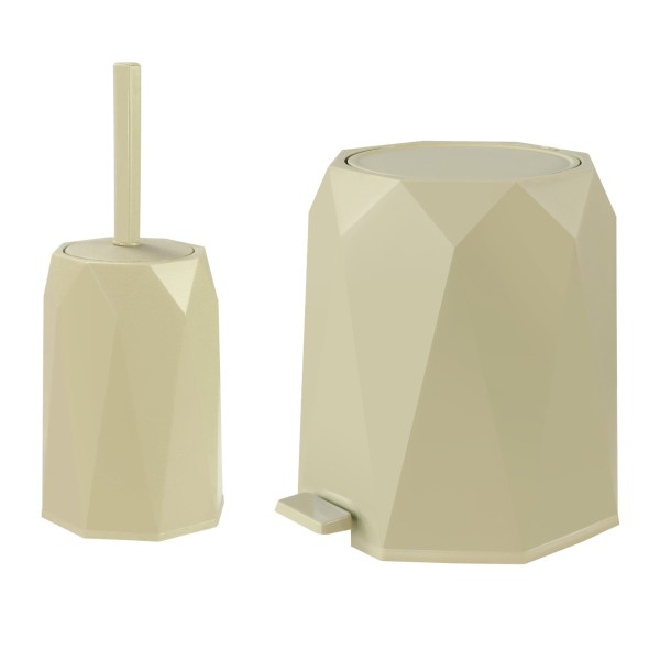 Ensemble Diamant poubelle 5L et brosse WC Sotufab Plast