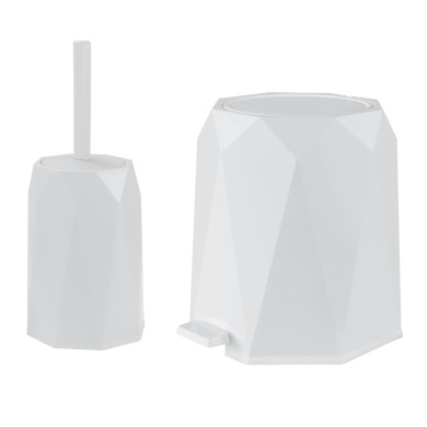 Ensemble Diamant poubelle 5L et brosse WC